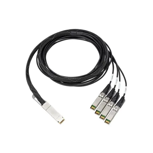 Hewlett Packard Enterprise 100GB QSFP28 3m fibre optic cable QSFP+ 4x QSFP+ Aluminium, Black