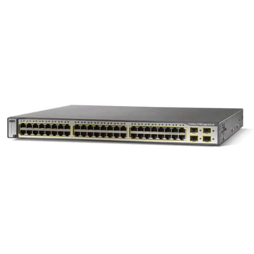 WS-C3750G-48PS-S Cisco 3750 48 port 1Gb PoE Switch