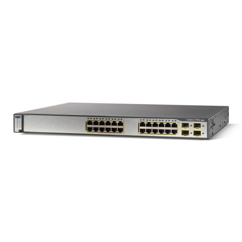 WS-C3750G-24TS-S1U Cisco Catalyst 3750 series 1Gb switch